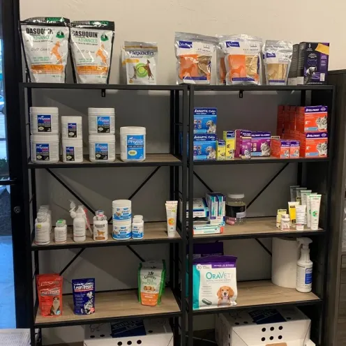 Pharmacy retail at All Creatures Animal Clinic